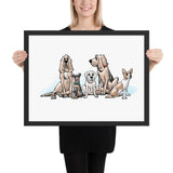 Ines and Her DogsFramed poster - The Bloodhound Shop