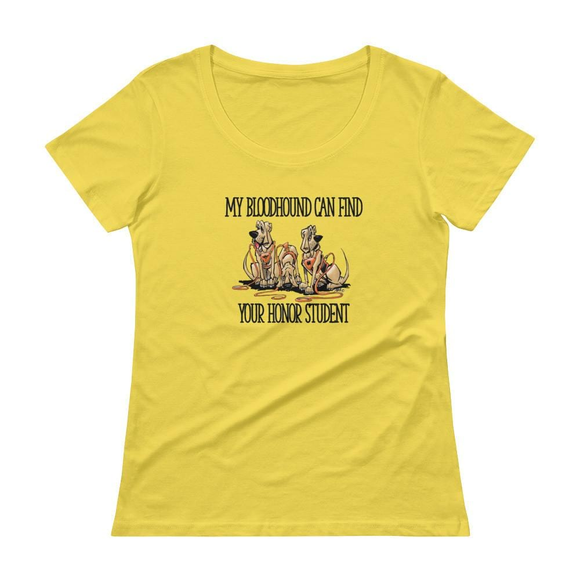 Honor Student Hound Ladies' Scoopneck T-Shirt - The Bloodhound Shop