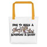 How to Walk a Basset and a Bloodhound Tote bag - The Bloodhound Shop