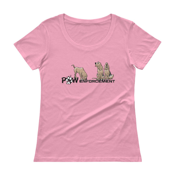 Paw Enforcement Ladies' Scoopneck T-Shirt - The Bloodhound Shop