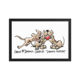 Tim's Wrecking Ball Crew Heart Hound Framed poster - The Bloodhound Shop