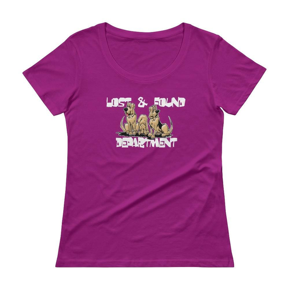 Lost & Found Hound Ladies' Scoopneck T-Shirt - The Bloodhound Shop