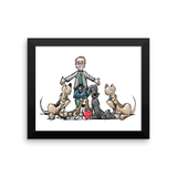 Tim's Hound Love Framed poster - The Bloodhound Shop