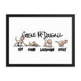 Tim's Wrecking Ball Crew Hound Commands Framed poster - The Bloodhound Shop
