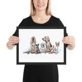 Ines and Her DogsFramed poster - The Bloodhound Shop