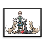 Tim's Hound Love Framed poster - The Bloodhound Shop