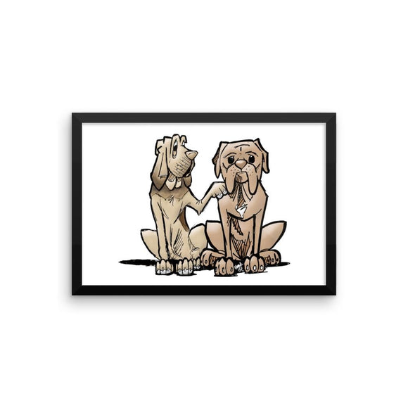 Hound and Bordeaux Framed poster - The Bloodhound Shop