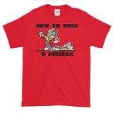 English Bulldog- FBC How to Walk a Bulldog Short-Sleeve T-Shirt - The Bloodhound Shop