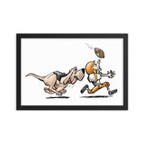 Football Hound Browns Framed poster - The Bloodhound Shop