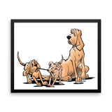 Palmer Playful Pups Framed photo paper poster - The Bloodhound Shop