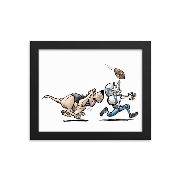 Football Hound Lions Framed poster - The Bloodhound Shop