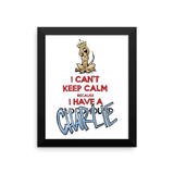 Tim's Keep Calm Charlie Framed poster - The Bloodhound Shop