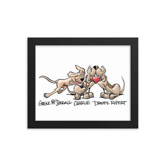 Tim's Wrecking Ball Crew Heart Hound Framed poster - The Bloodhound Shop