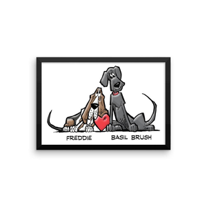 Tim's Freddie/Basil Love Framed poster - The Bloodhound Shop