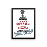 Tim's Keep Calm Basil Framed poster - The Bloodhound Shop