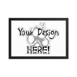 Your Design Here Framed poster - The Bloodhound Shop