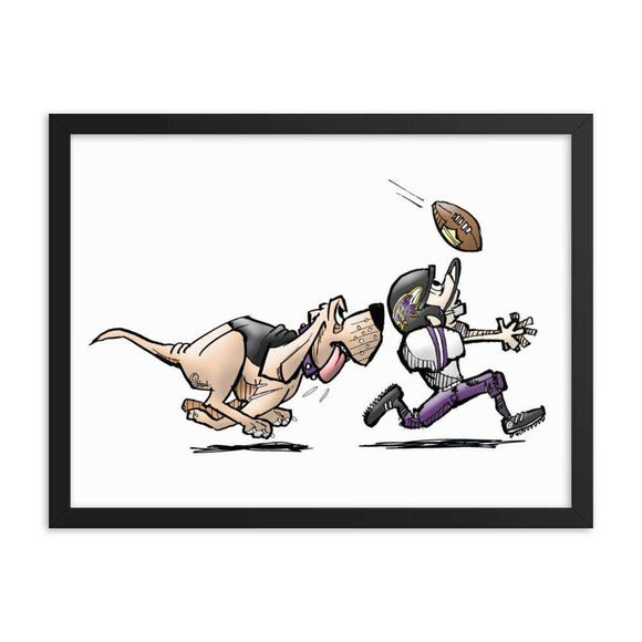 Football Hound Ravens Framed poster - The Bloodhound Shop