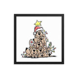 Christmas Tree Hounds Framed poster - The Bloodhound Shop