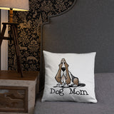 Basset- Dog Mom FBC Basic Pillow - The Bloodhound Shop