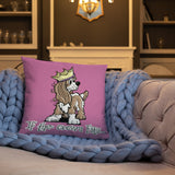 Cavalier- If The Crown Fits FBC Basic Pillow - The Bloodhound Shop