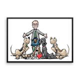 Tim's Hound Love Framed poster - The Bloodhound Shop