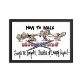 Tim's Google Hounds Walking Framed poster - The Bloodhound Shop