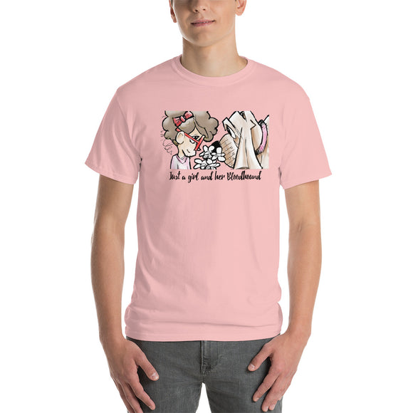 Girl and Her Hound Custom Short-Sleeve T-Shirt - The Bloodhound Shop