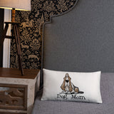 Basset- Dog Mom FBC Basic Pillow - The Bloodhound Shop