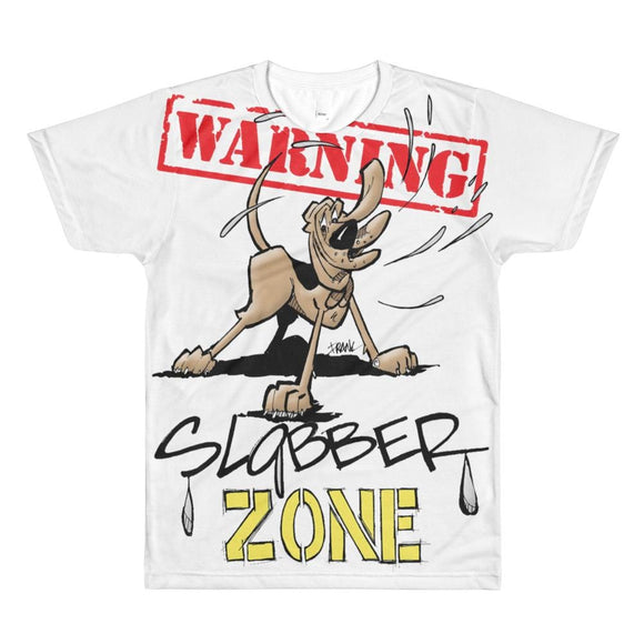 Slobber Zone Hound Sublimation men’s crewneck t-shirt - The Bloodhound Shop