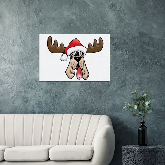 Christmas Moose Hound Canvas | The Bloodhound Shop